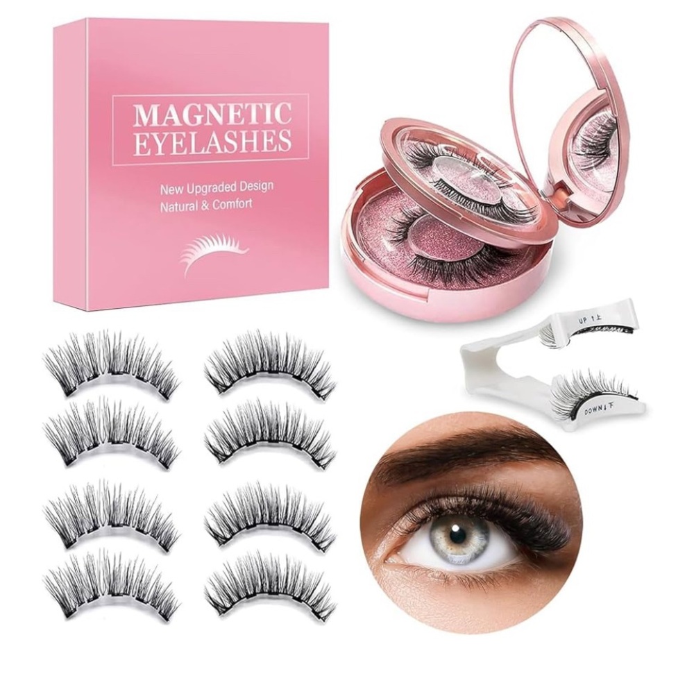 Magnetic eyelashes with case and applicator
